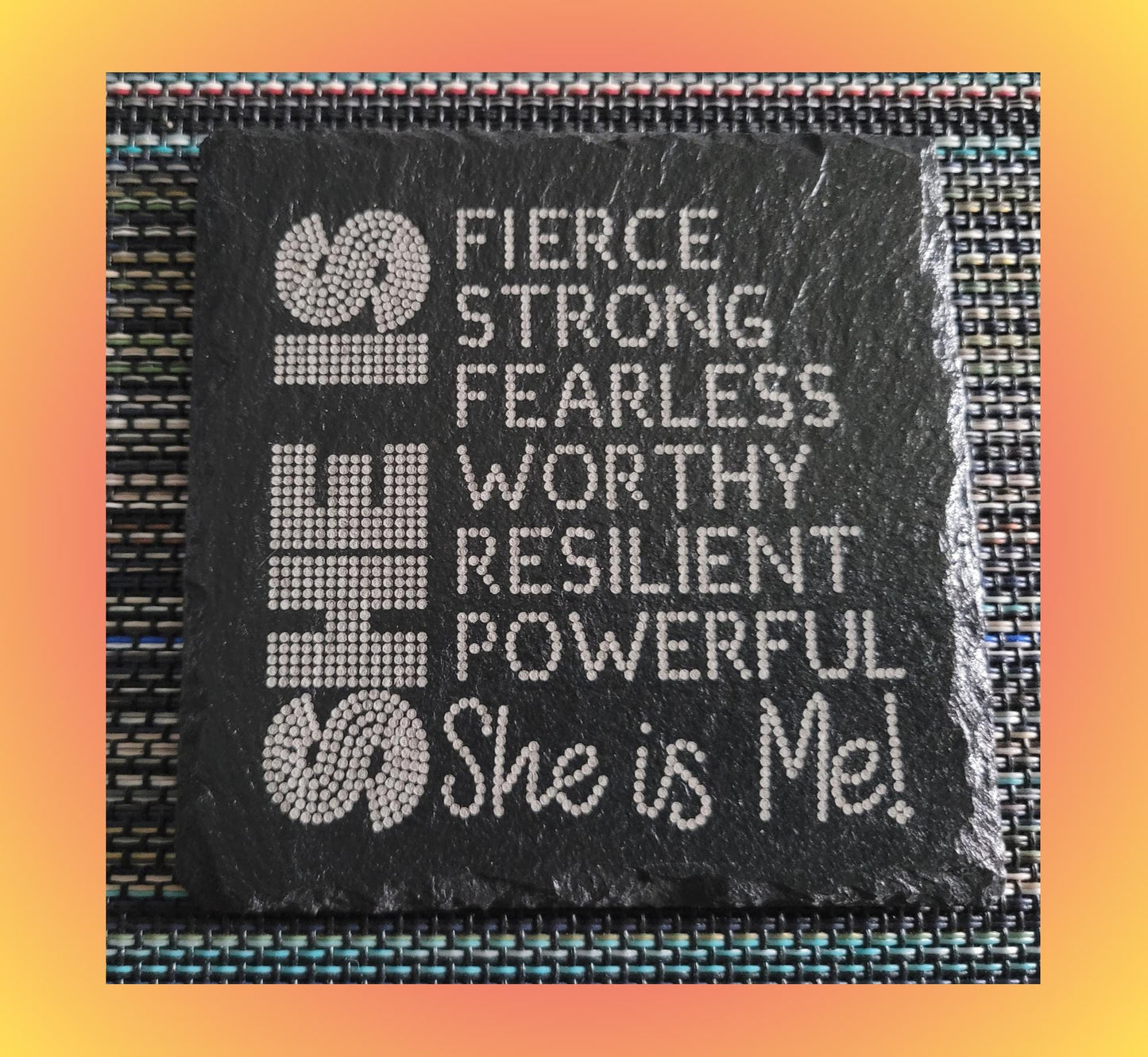 4" Laser Engraved Craft Coasters Unique Crafters Designs for Home or Studio Decor | Perfect Gift for Creative Minds Rhinestone themed design