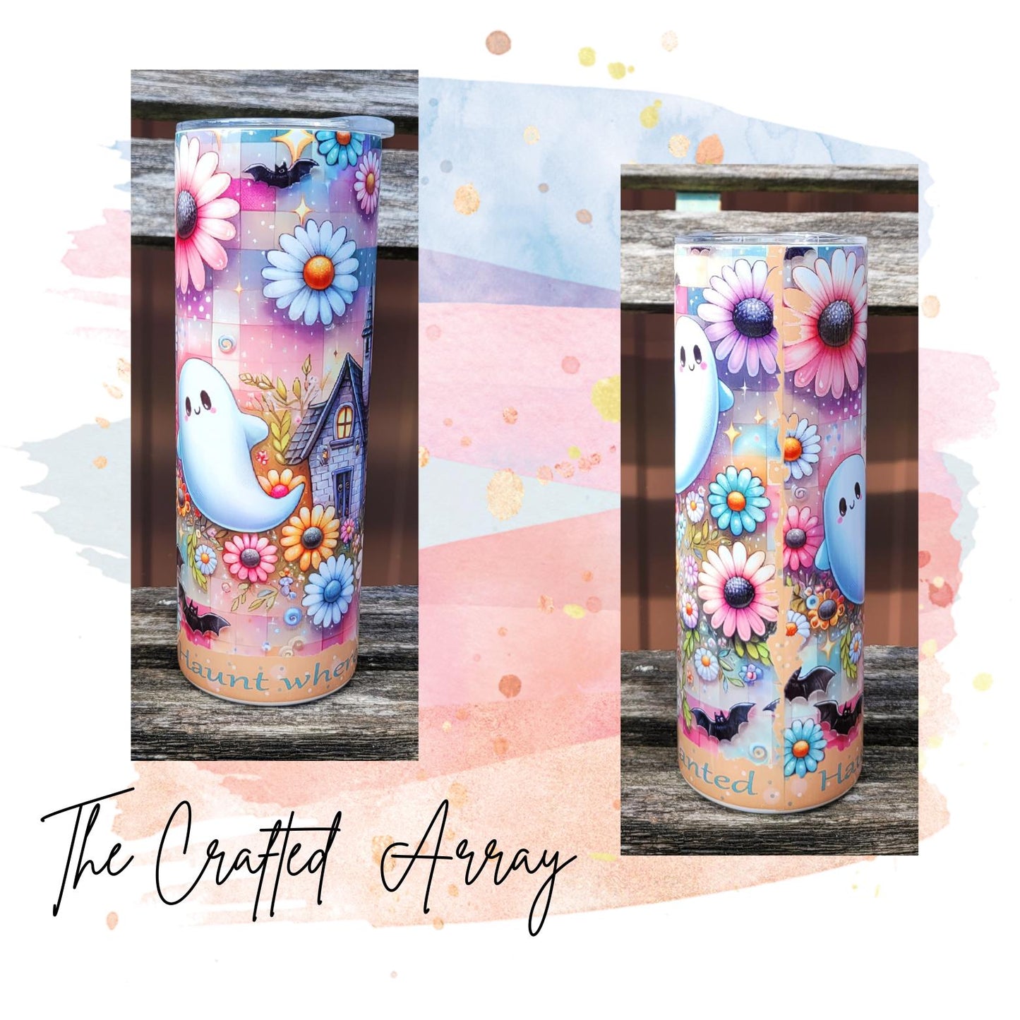 20oz Halloween Ghost Tumbler, Cute Ghost Design, Spooky Drinkware, Ghost Halloween Cup, Halloween Tumbler Gift, Ghost Halloween Tumbler 20oz