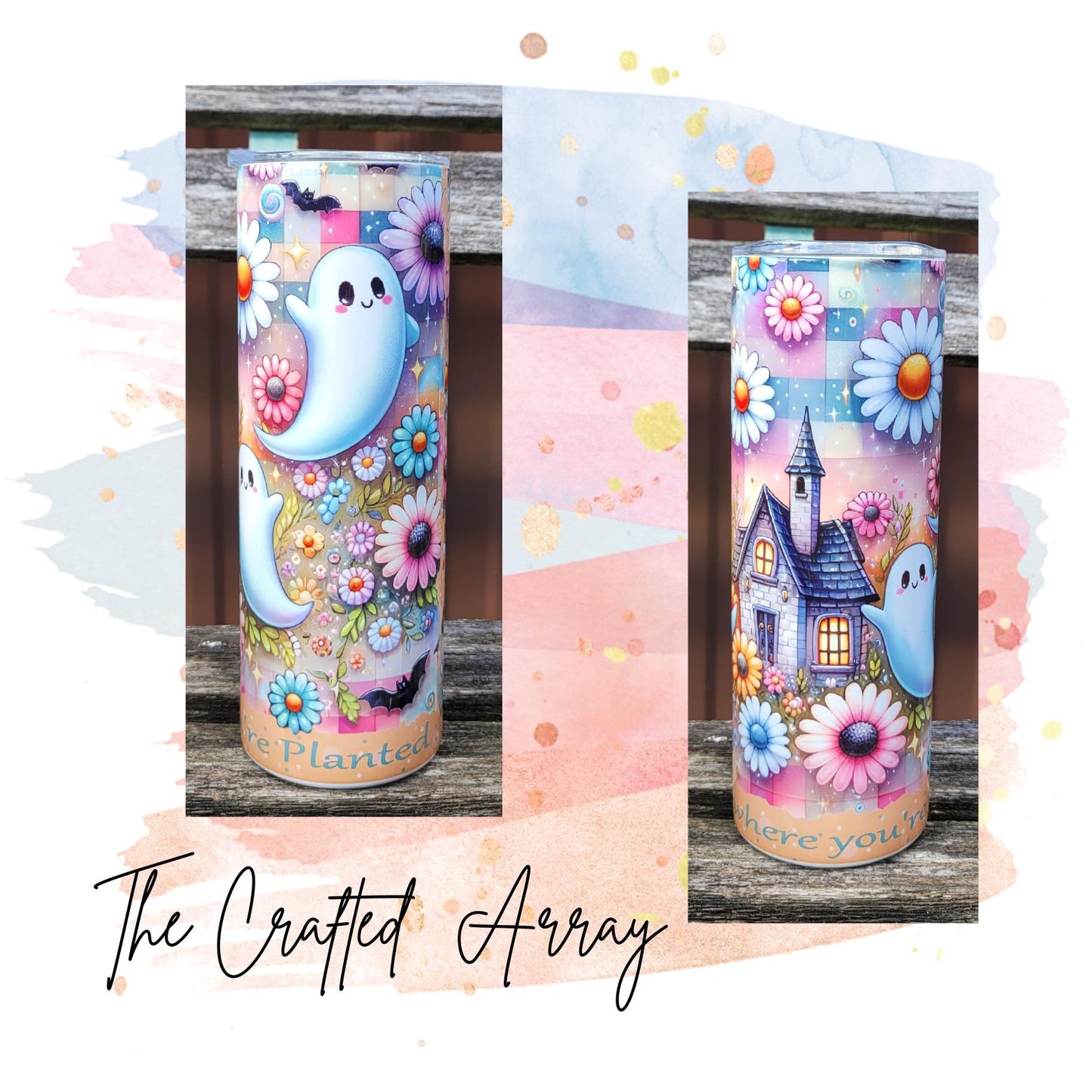 20oz Halloween Ghost Tumbler, Cute Ghost Design, Spooky Drinkware, Ghost Halloween Cup, Halloween Tumbler Gift, Ghost Halloween Tumbler 20oz