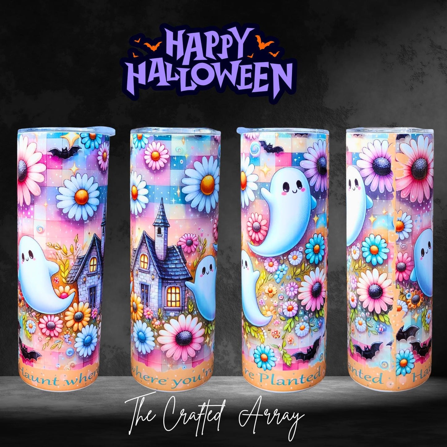 20oz Halloween Ghost Tumbler, Cute Ghost Design, Spooky Drinkware, Ghost Halloween Cup, Halloween Tumbler Gift, Ghost Halloween Tumbler 20oz