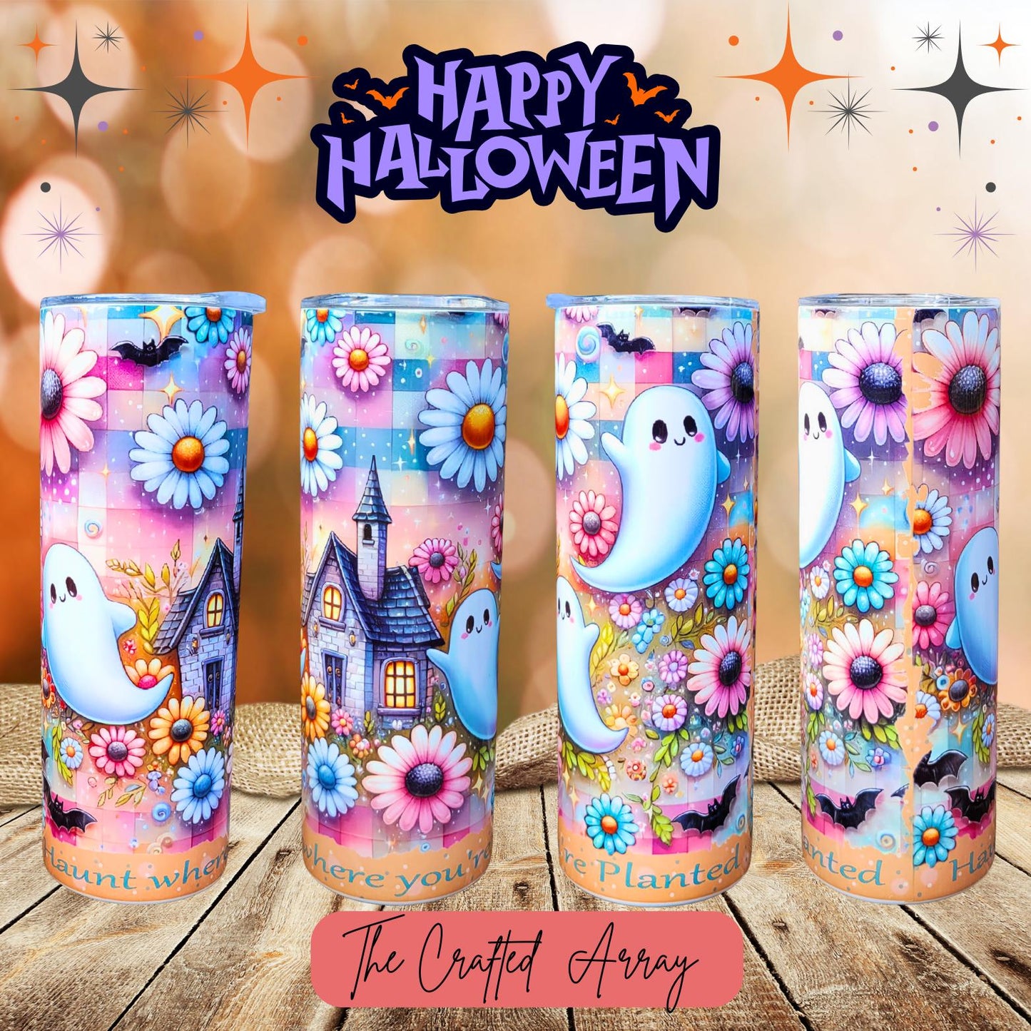 20oz Halloween Ghost Tumbler, Cute Ghost Design, Spooky Drinkware, Ghost Halloween Cup, Halloween Tumbler Gift, Ghost Halloween Tumbler 20oz
