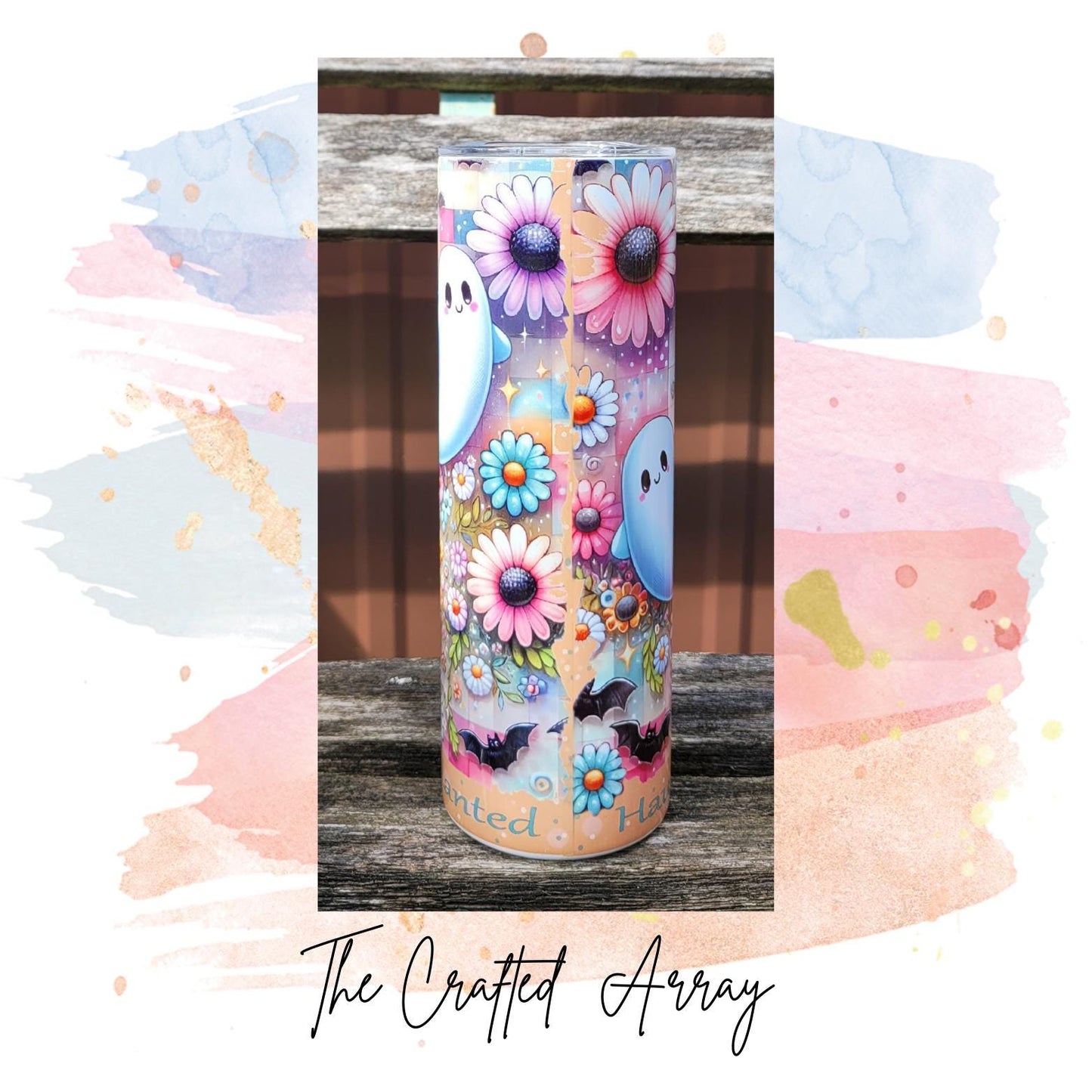 20oz Halloween Ghost Tumbler, Cute Ghost Design, Spooky Drinkware, Ghost Halloween Cup, Halloween Tumbler Gift, Ghost Halloween Tumbler 20oz